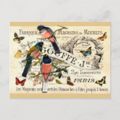  Vlinders & Vogels op Franse advertentie, Bericht Briefkaart (Voorkant)