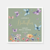 Vlinders voor het leven Bruidsmeisjesfeest Tafel Servet (Voorkant)