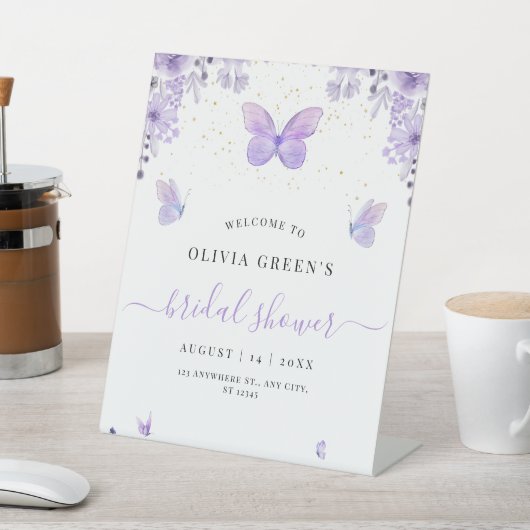 Vlinders Vrijgezellenfeest, Bruids Brunch Party Reclamebord Met Voetstuk (Insitu)