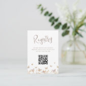Vlinders Vrijgezellenfeest QR Code Registry Informatiekaartje (Staand voorkant)