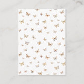 Vlinders Vrijgezellenfeest QR Code Registry Informatiekaartje (Achterkant)