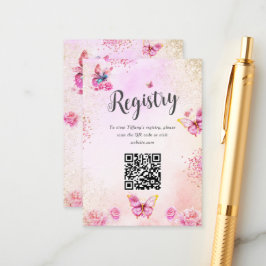 Vlinders Vrijgezellenfeest Register QR Code Informatiekaartje