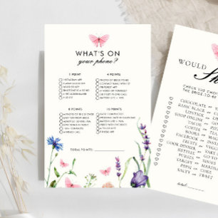 Vlinders wat op je telefoon Vrijgezellenfeest spel