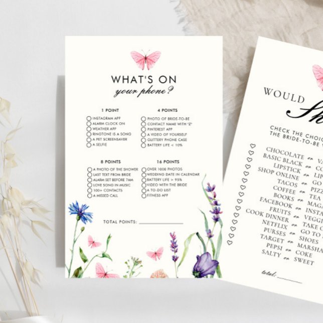 Vlinders wat op je telefoon Vrijgezellenfeest spel (Creator heeft geüpload)