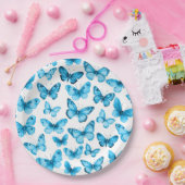 Vlinders Waterverf Bday Bruids Baby shower Papieren Bordje (Feest)