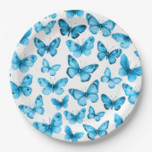 Vlinders Waterverf Bday Bruids Baby shower Papieren Bordje (Voorkant)