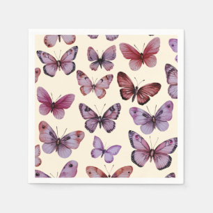 Vlinders Waterverf Bday Bruids Baby shower Servet