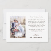 Vlinders Waterverf Floral 1 foto bruiloft Bedankkaart (Achterkant)