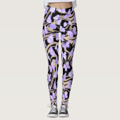 Vlinders Waterverf paarse Leggings (Voorkant)