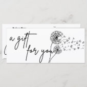 Vlinders Wens Paardebloem Cadeaubon (Voorkant / Achterkant)