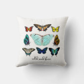 Vlinders Wild en Vrij Boho Worp Kussen (Achterkant)