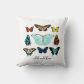 Vlinders Wild en Vrij Boho Worp Kussen (Voorkant)