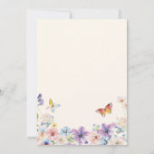 Vlinders & Wildbloemen Bridal Douche Uitnodiging (Achterkant)