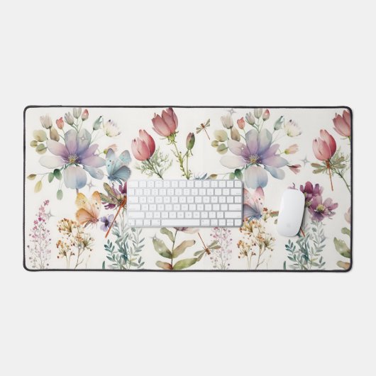 Vlinders & Wildbloemen Bureaumat (Keyboard & Muis)
