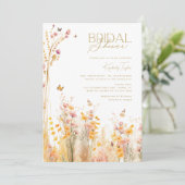 Vlinders Wildbloemen Tuin Vrijgezellenfeest Kaart (Staand voorkant)