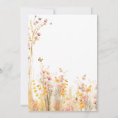 Vlinders Wildbloemen Tuin Vrijgezellenfeest Kaart (Achterkant)