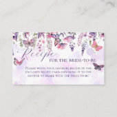 Vlinders Wildbloemen Vrijgezellenfeest Recept Informatiekaartje (Voorkant)