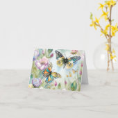 Vlinders & Wilde Bloemenweide Vouwkaart Kaart (Gele Bloem)