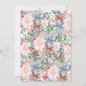 Vlinders Wildflower Meisje baby shower Kaart (Achterkant)