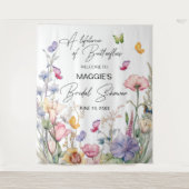 Vlinders Wildflower Vrijgezellenfeest Achtergrond Wandkleed (Voorkant)