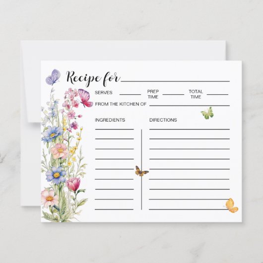 Vlinders & Wildflower Vrijgezellenfeest Recept Kaa (Voorkant)