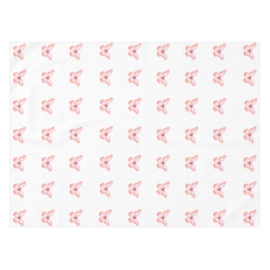 Vlinders Wit rose goud roze Tafelkleed (Voorkant (Horizontaal))