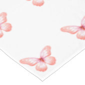 Vlinders Wit rose goud roze Tafelkleed (Gekanteld)