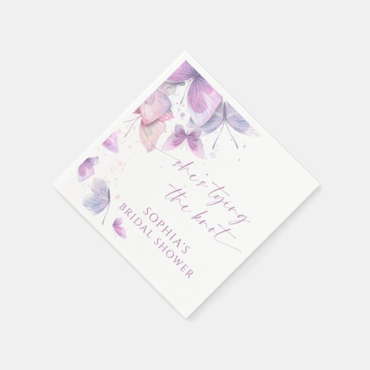 Vlinders Ze bindt het knoop Vrijgezellenfeest Servet (Hoek)