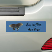 Vlinders zijn vrij bumpersticker (Op auto)