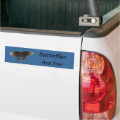 Vlinders zijn vrij bumpersticker (Op Truck)