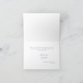 Vlinders Zilver Glitter Bruidsdouche Vouw- Bedankkaart (Binnen)