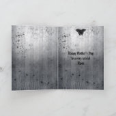Vlinders Zilver & Zwart Gotische Moederdag Kaart (Binnen)