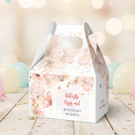 Vlinders zoenen en verjaardagswensen bedankdoosjes
