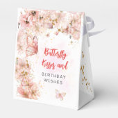 Vlinders zoenen en verjaardagswensen bedankdoosjes (Achterkant)