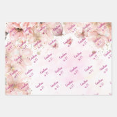 Vlinders zoenen en verjaardagswensen inpakpapier vel (Voorkant 3)