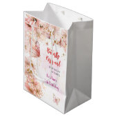 Vlinders zoenen en verjaardagswensen medium cadeauzakje (Voorkant Gekanteld)