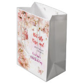 Vlinders zoenen en verjaardagswensen medium cadeauzakje (Achterkant Gekanteld)