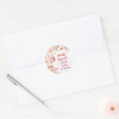 Vlinders zoenen en verjaardagswensen ronde sticker (Envelop)