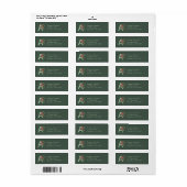 Vlinders Zoete Erwt Monogram Eerste Letter A Adres Etiket (Full Sheet)