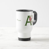 Vlinders Zoete Erwt Monogram Eerste Letter A Uw Na Reisbeker (Voorkant rechts)