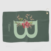 Vlinders Zoete Erwt Monogram Eerste Letter B Naam Golfhanddoek (Horizontaal)