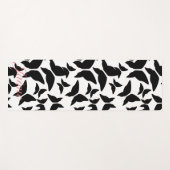 Vlinders Zwart Patroon Yoga Mat (Voorkant (horizontaal))