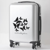 Vlinders Zwart Wit Auto Sticker (Koffer)