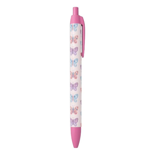 Vlinders Zwarte Inkt Pen (Achterkant (Verticaal))