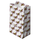 vlinderschaduw op wit klein cadeauzakje (Voorkant Gekanteld)