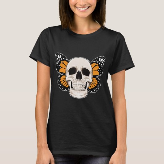 Vlinderschedel T-shirt (Voorkant)