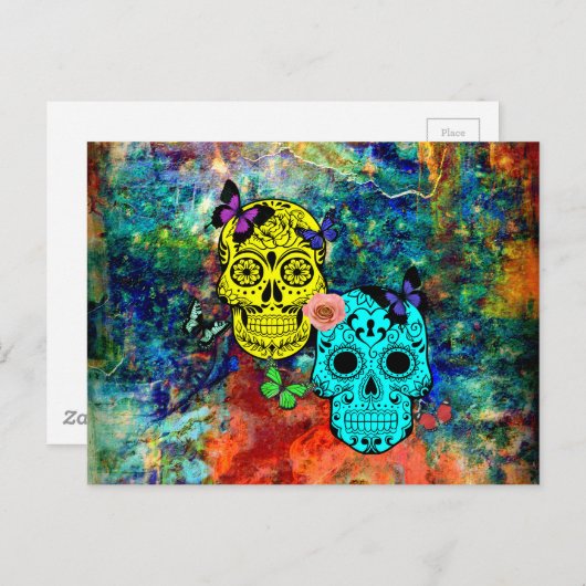 vlinderschedels briefkaart (Voorkant / Achterkant)