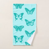 Vlinderschets, aqua en turquoise bad handdoek (Handdoek)