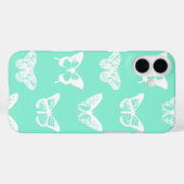 Vlinderschets, aqua en wit Case-Mate iPhone case (Achterkant (horizontaal))