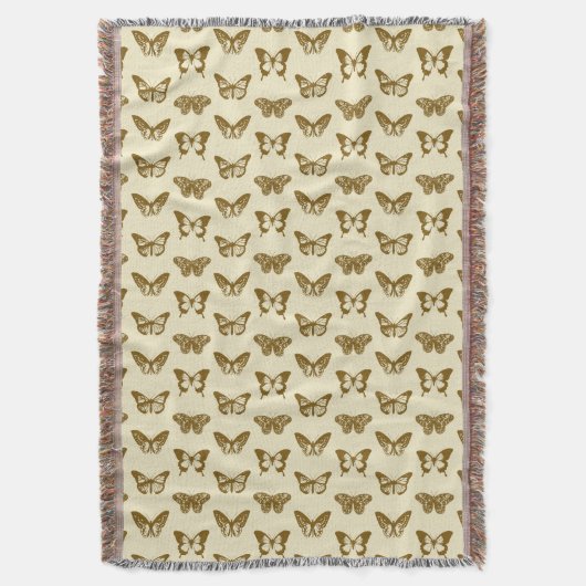 vlinderschets, chocoladebruin op beige deken (Voorkant Verticaal)